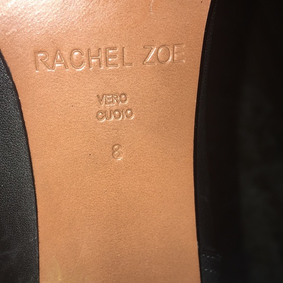 RACHEL ZOE NWT REAL LEATHER KNEE HIGH PLATFORM LUG SOLE BOOTS SIZE 8 - Picture 8 of 9